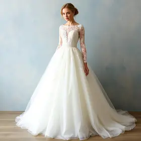 Modelos de vestido de noiva manga longa: sugestões criativas para o grande dia